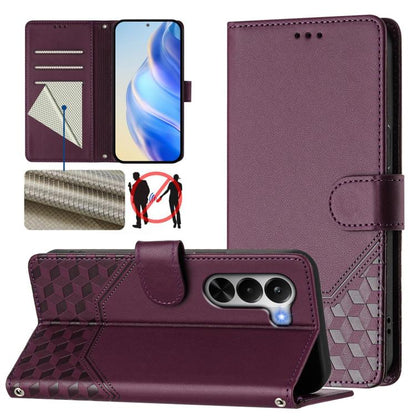 Honeycomb Embossing RFID Leather Phone Case, For Realme P4x 5G / OnePlus Nord CE6 Lite, For Realme 16T 5G Global, For Realme C100 5G, For Realme P4 Power 5G, For Realme Note 80 4G Global, For Realme C83 5G India, For Realme 16 5G Global                ...