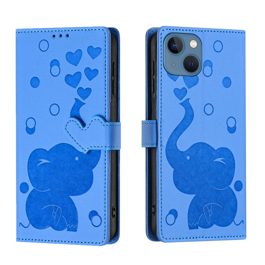 Cartoon Elephant Embossed Leather Phone Case, For iPhone 13, For iPhone 13 mini / 12 mini, For iPhone 12 / 12 Pro, For iPhone 12 Pro Max, For iPhone 11 Pro Max, For iPhone 11, For iPhone 11 Pro, For iPhone X / XS, For iPhone XR, For iPhone XS Max      ...