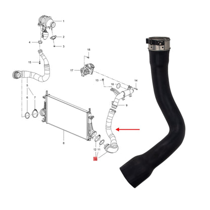 Intake Hose Turbo Intercooler Pipe 13242121  for  INSIGNIA, A2969
