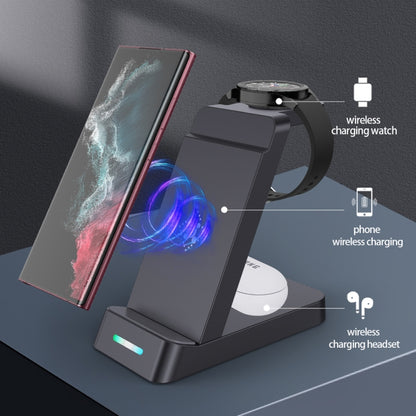 B20A 15W Qi Wireless Charger 3-in-1 Vertical Stand Phone Holder for Samsung Watch / Galaxy Buds, B20A for Samsung