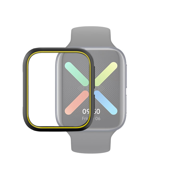 For OPPO Watch 46mm Smart Watch TPU Protective Case, Black+Yellow