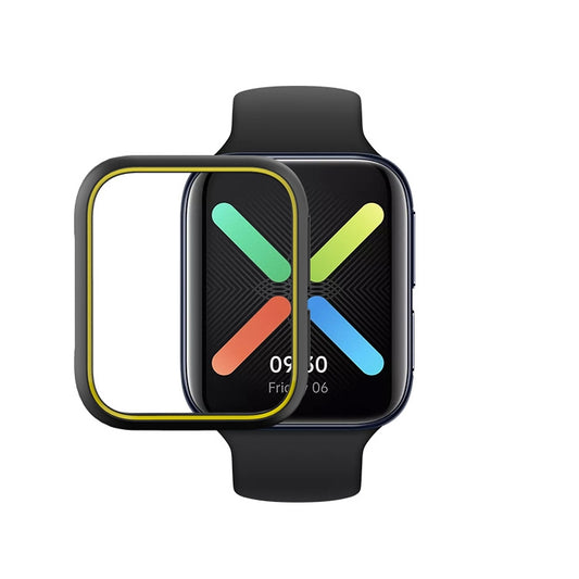 For OPPO Watch 46mm Smart Watch TPU Protective Case, Black+Yellow
