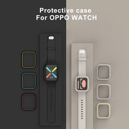 For OPPO Watch 46mm Smart Watch TPU Protective Case, Black+Yellow