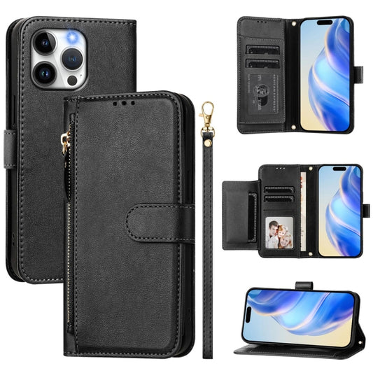 Multi-Card Slots Zipper Wallet Leather Phone Case, For iPhone 14 Pro Max, For iPhone SE 2022 / 2020 / 8 / 7, For iPhone 13 Pro Max, For iPhone 13 Pro, For iPhone 13 mini, For iPhone 12 / 12 Pro, For iPhone 12 Pro Max, For iPhone 12 mini