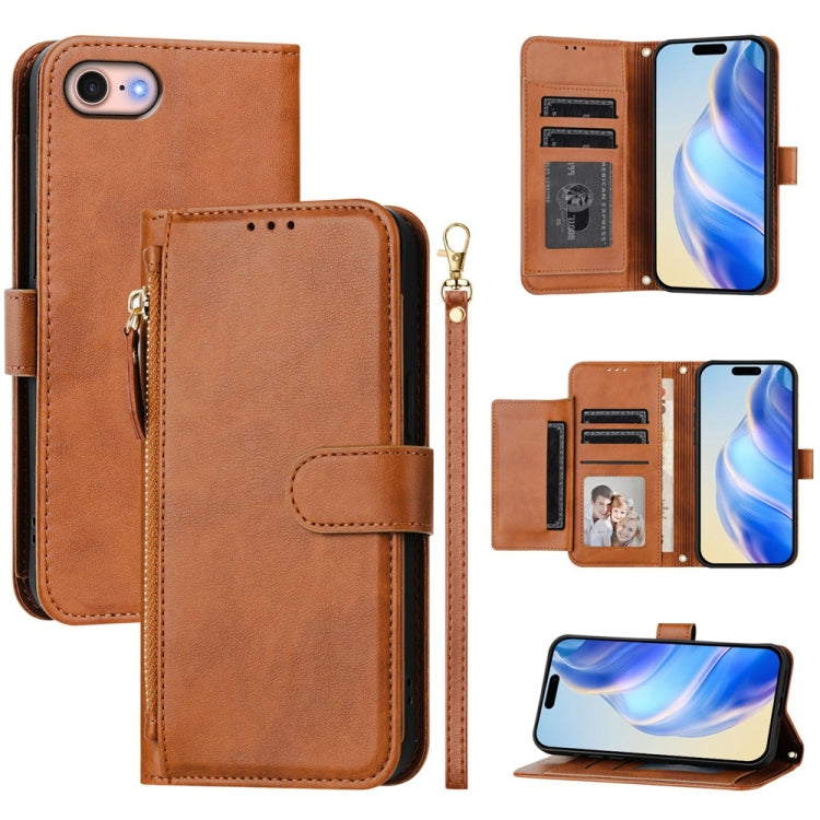 Multi-Card Slots Zipper Wallet Leather Phone Case, For iPhone 14 Pro Max, For iPhone SE 2022 / 2020 / 8 / 7, For iPhone 13 Pro Max, For iPhone 13 Pro, For iPhone 13 mini, For iPhone 12 / 12 Pro, For iPhone 12 Pro Max, For iPhone 12 mini                ...