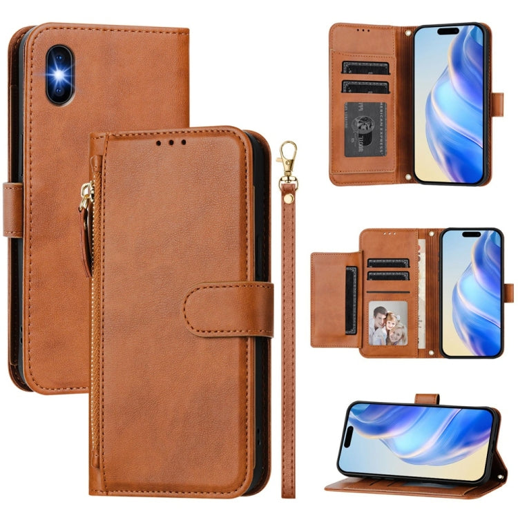 Multi-Card Slots Zipper Wallet Leather Phone Case, For iPhone 14 Pro Max, For iPhone SE 2022 / 2020 / 8 / 7, For iPhone 13 Pro Max, For iPhone 13 Pro, For iPhone 13 mini, For iPhone 12 / 12 Pro, For iPhone 12 Pro Max, For iPhone 12 mini                ...