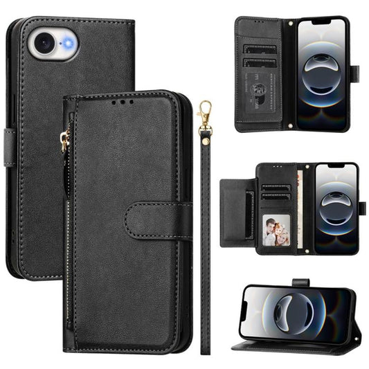 Multi-Card Slots Zipper Wallet Leather Phone Case, For iPhone 17e / 16e, For iPhone 17 Pro Max, For iPhone 17 Pro, For iPhone 17, For iPhone Air, For iPhone 16 Pro Max, For iPhone 16 Pro, For iPhone 16 Plus, For iPhone 16, For iPhone 15 Pro Max        ...
