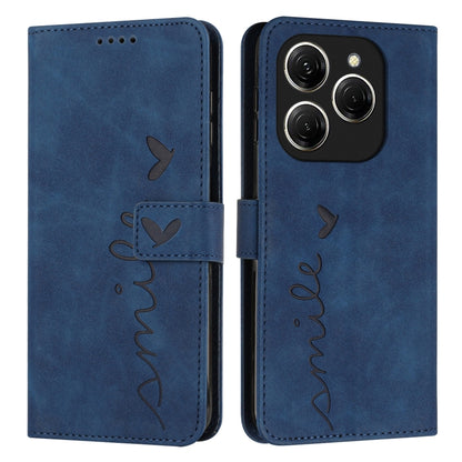 Skin Feel Heart Embossed Leather Phone Case, For Tecno Spark Go 1, For Tecno Spark 30C, For Tecno Spark 20 Pro 5G