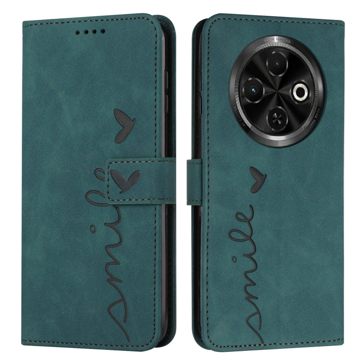 Skin Feel Heart Embossed Leather Phone Case, For Tecno Spark Go 1, For Tecno Spark 30C, For Tecno Spark 20 Pro 5G