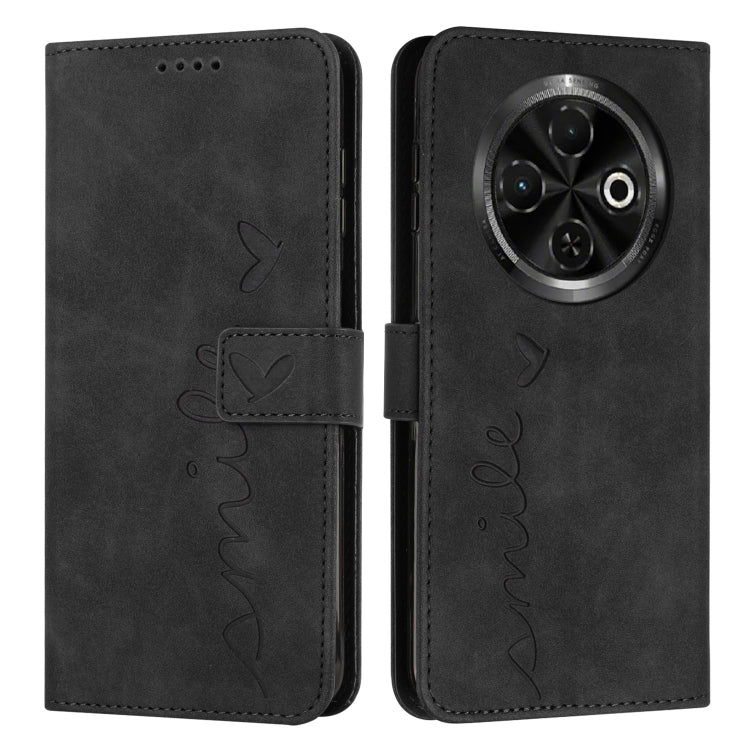 Skin Feel Heart Embossed Leather Phone Case, For Tecno Spark Go 1, For Tecno Spark 30C, For Tecno Spark 20 Pro 5G