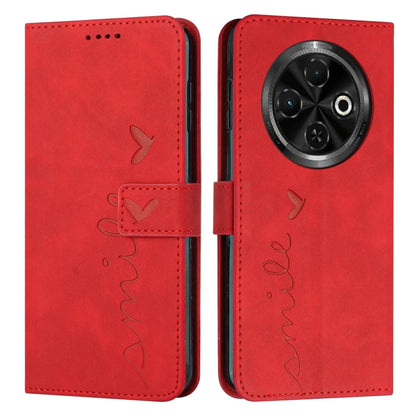 Skin Feel Heart Embossed Leather Phone Case, For Tecno Spark Go 1, For Tecno Spark 30C, For Tecno Spark 20 Pro 5G