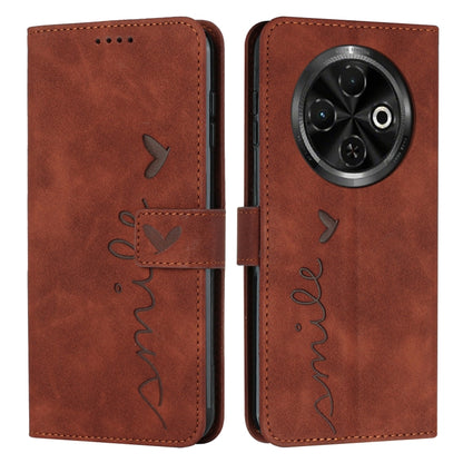 Skin Feel Heart Embossed Leather Phone Case, For Tecno Spark Go 1, For Tecno Spark 30C, For Tecno Spark 20 Pro 5G
