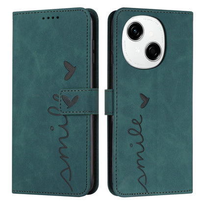 Skin Feel Heart Embossed Leather Phone Case, For Tecno Spark Go 1, For Tecno Spark 30C, For Tecno Spark 20 Pro 5G