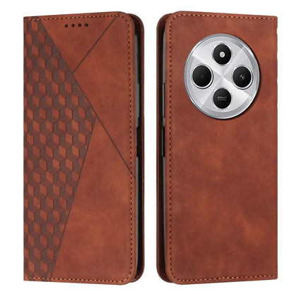 Diamond Splicing Skin Feel Magnetic Leather Phone Case, For Redmi Note 14 4G 163.25mm, For Redmi Note 14 5G Global, For Redmi 14C 4G