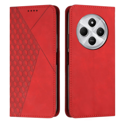 Diamond Splicing Skin Feel Magnetic Leather Phone Case, For Redmi Note 14 4G 163.25mm, For Redmi Note 14 5G Global, For Redmi 14C 4G