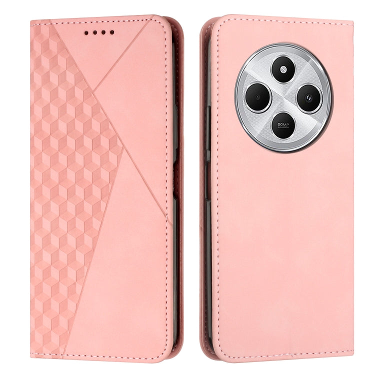 Diamond Splicing Skin Feel Magnetic Leather Phone Case, For Redmi Note 14 4G 163.25mm, For Redmi Note 14 5G Global, For Redmi 14C 4G