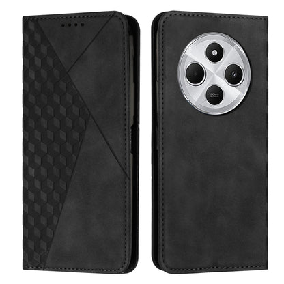 Diamond Splicing Skin Feel Magnetic Leather Phone Case, For Redmi Note 14 4G 163.25mm, For Redmi Note 14 5G Global, For Redmi 14C 4G