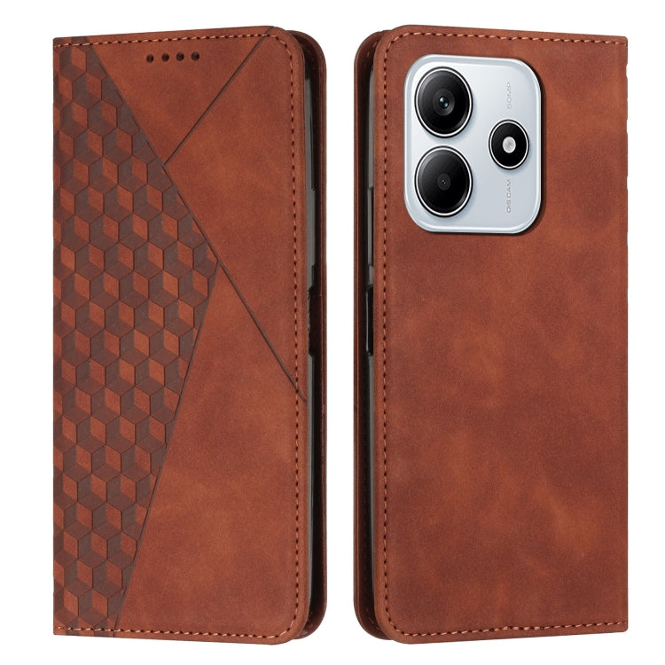 Diamond Splicing Skin Feel Magnetic Leather Phone Case, For Redmi Note 14 4G 163.25mm, For Redmi Note 14 5G Global, For Redmi 14C 4G
