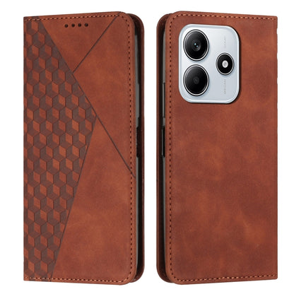 Diamond Splicing Skin Feel Magnetic Leather Phone Case, For Redmi Note 14 4G 163.25mm, For Redmi Note 14 5G Global, For Redmi 14C 4G