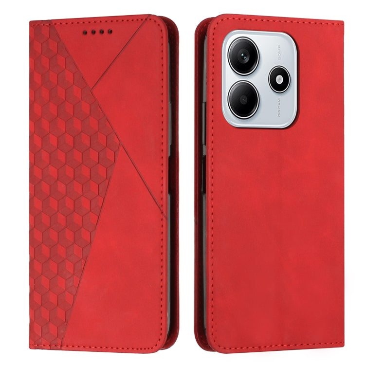 Diamond Splicing Skin Feel Magnetic Leather Phone Case, For Redmi Note 14 4G 163.25mm, For Redmi Note 14 5G Global, For Redmi 14C 4G