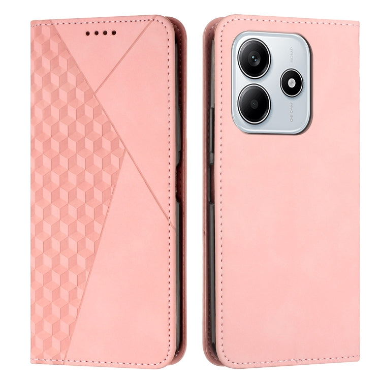Diamond Splicing Skin Feel Magnetic Leather Phone Case, For Redmi Note 14 4G 163.25mm, For Redmi Note 14 5G Global, For Redmi 14C 4G