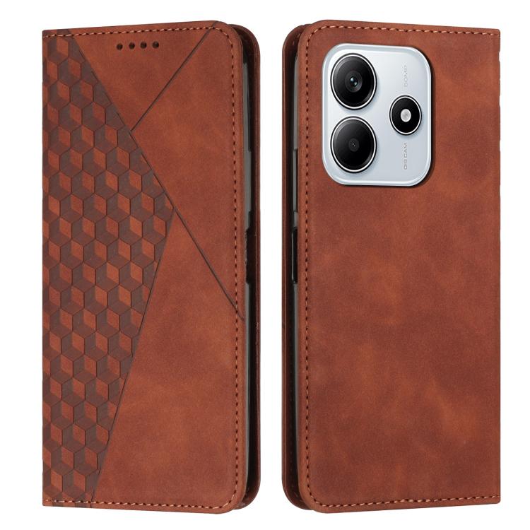 Diamond Splicing Skin Feel Magnetic Leather Phone Case, For Redmi Note 14 4G 163.25mm, For Redmi Note 14 5G Global, For Redmi 14C 4G