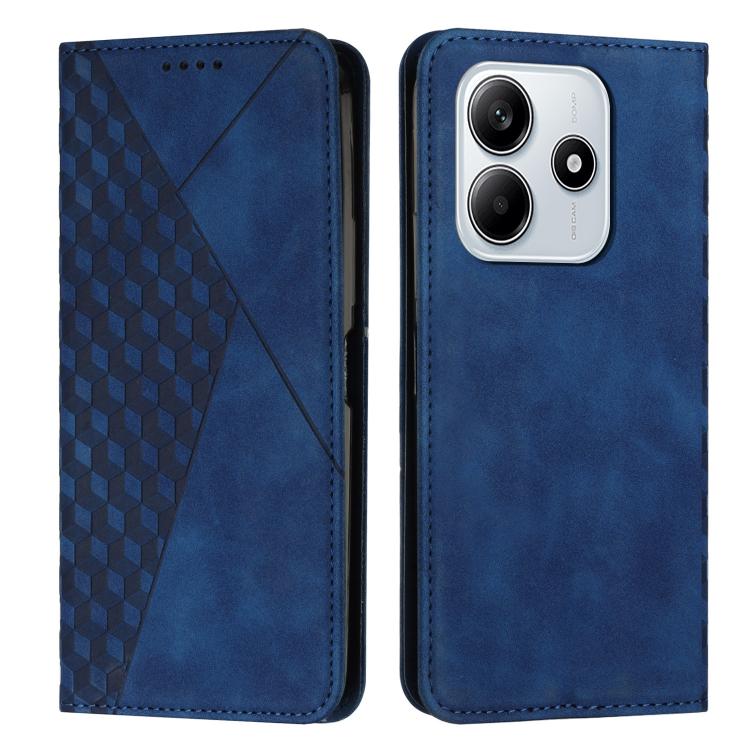 Diamond Splicing Skin Feel Magnetic Leather Phone Case, For Redmi Note 14 4G 163.25mm, For Redmi Note 14 5G Global, For Redmi 14C 4G