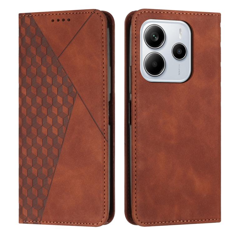 Diamond Splicing Skin Feel Magnetic Leather Phone Case, For Redmi Note 14 4G 164.84mm, For Redmi Note 14 Pro 5G Global, For Redmi Turbo 4 / Xiaomi Poco X7 Pro, For Redmi K80 / K80 Pro, For Redmi Note 14 4G 163.25mm, For Redmi Note 14 5G Global         ...