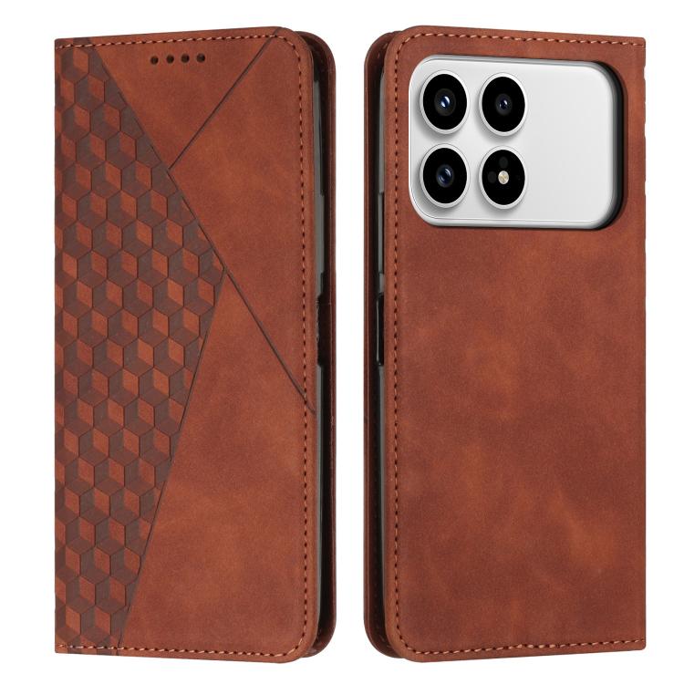 Diamond Splicing Skin Feel Magnetic Leather Phone Case, For Redmi 15a 5G, For Redmi A7 Pro 4G 171mm, For Redmi Turbo 5 Max / Poco X8 Pro Max 5G, For Redmi Turbo 5 / Poco X8 Pro 5G, For Redmi Note 15 Pro+ 5G Global 163.3mm                               ...