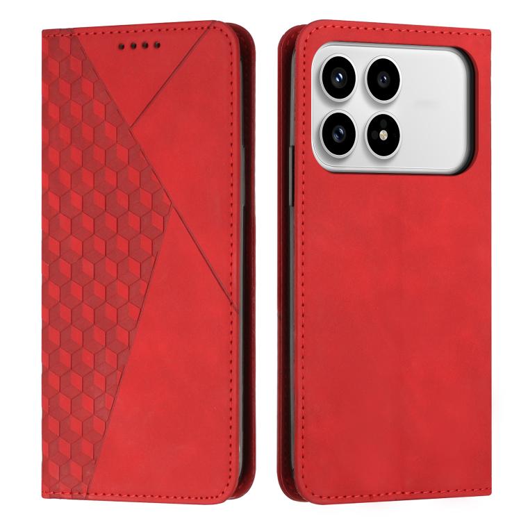 Diamond Splicing Skin Feel Magnetic Leather Phone Case, For Redmi 15a 5G, For Redmi A7 Pro 4G 171mm, For Redmi Turbo 5 Max / Poco X8 Pro Max 5G, For Redmi Turbo 5 / Poco X8 Pro 5G, For Redmi Note 15 Pro+ 5G Global 163.3mm                               ...