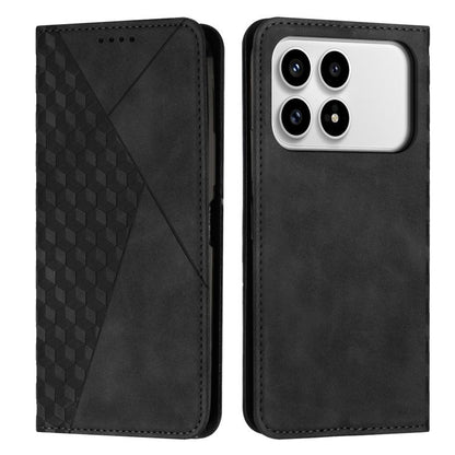Diamond Splicing Skin Feel Magnetic Leather Phone Case, For Redmi 15a 5G, For Redmi A7 Pro 4G 171mm, For Redmi Turbo 5 Max / Poco X8 Pro Max 5G, For Redmi Turbo 5 / Poco X8 Pro 5G, For Redmi Note 15 Pro+ 5G Global 163.3mm                               ...