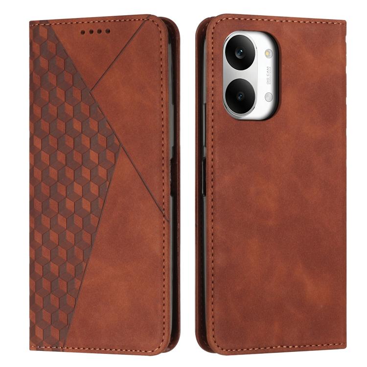 Diamond Splicing Skin Feel Magnetic Leather Phone Case, For Redmi 15a 5G, For Redmi A7 Pro 4G 171mm, For Redmi Turbo 5 Max / Poco X8 Pro Max 5G, For Redmi Turbo 5 / Poco X8 Pro 5G, For Redmi Note 15 Pro+ 5G Global 163.3mm                               ...