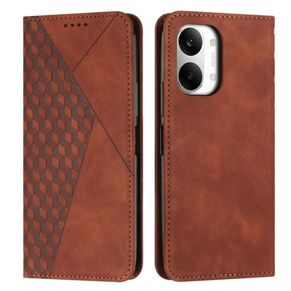 Diamond Splicing Skin Feel Magnetic Leather Phone Case, For Redmi 15a 5G, For Redmi A7 Pro 4G 171mm, For Redmi Turbo 5 Max / Poco X8 Pro Max 5G, For Redmi Turbo 5 / Poco X8 Pro 5G, For Redmi Note 15 Pro+ 5G Global 163.3mm                               ...