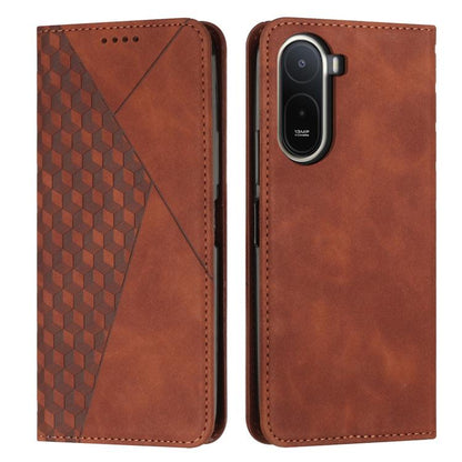 Diamond Splicing Skin Feel Magnetic Leather Phone Case, For Redmi 15a 5G, For Redmi A7 Pro 4G 171mm, For Redmi Turbo 5 Max / Poco X8 Pro Max 5G, For Redmi Turbo 5 / Poco X8 Pro 5G, For Redmi Note 15 Pro+ 5G Global 163.3mm                               ...