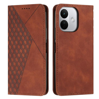 Diamond Splicing Skin Feel Magnetic Leather Phone Case, For Redmi Note 17 Pro 5G Global 163mm, For Redmi Note 17 Pro+ 5G Global 163mm, For Redmi 17 5G / 4G Global 170mm, For Redmi Note 17 4G Global 171mm, For Redmi 15a 5G, For Redmi A7 Pro 4G 171mm    ...