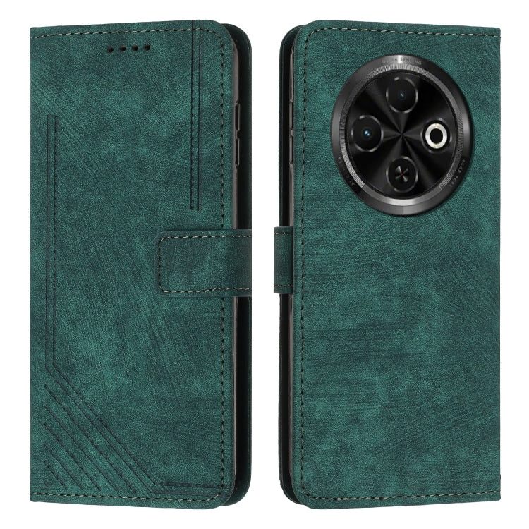Skin Feel Stripe Pattern Leather Phone Case, For Tecno Spark Go 1, For Tecno Spark 30C, For Tecno Spark 20 Pro 5G