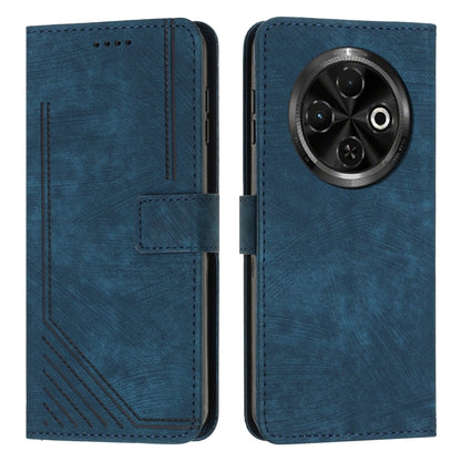 Skin Feel Stripe Pattern Leather Phone Case, For Tecno Spark Go 1, For Tecno Spark 30C, For Tecno Spark 20 Pro 5G