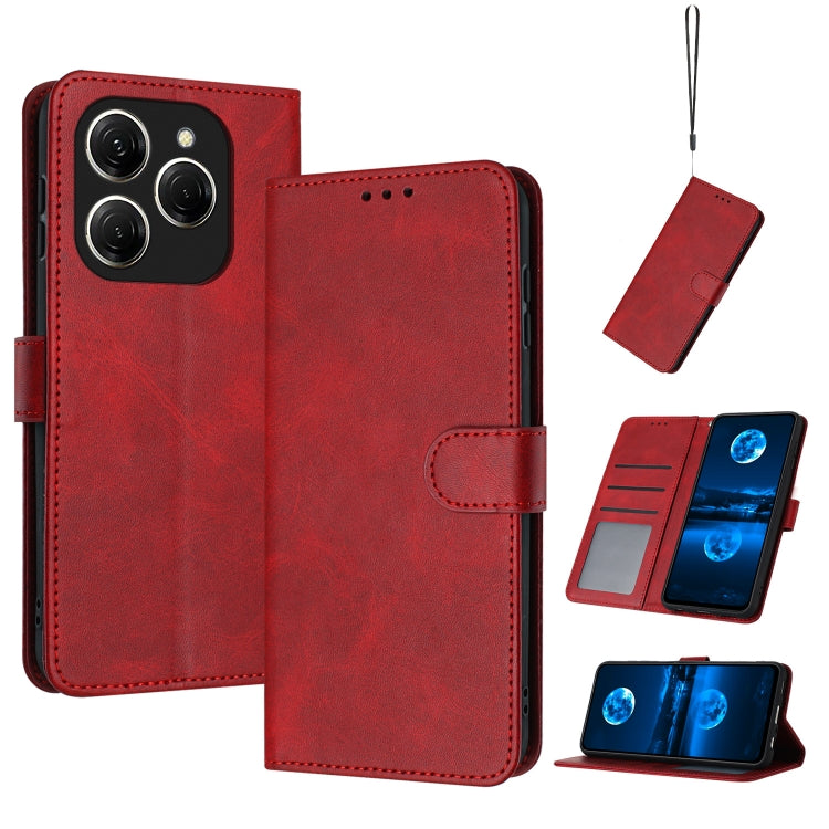 Solid Calf Texture Flip Leather Phone Case, For Tecno Spark Go 1, For Tecno Spark 30C, For Tecno Spark 20 Pro 5G