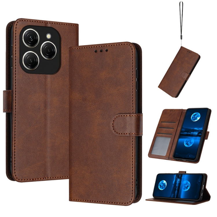 Solid Calf Texture Flip Leather Phone Case, For Tecno Spark Go 1, For Tecno Spark 30C, For Tecno Spark 20 Pro 5G