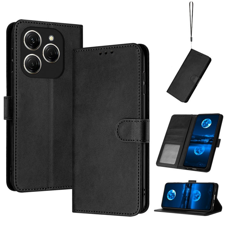 Solid Calf Texture Flip Leather Phone Case, For Tecno Spark Go 1, For Tecno Spark 30C, For Tecno Spark 20 Pro 5G