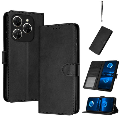 Solid Calf Texture Flip Leather Phone Case, For Tecno Spark Go 1, For Tecno Spark 30C, For Tecno Spark 20 Pro 5G