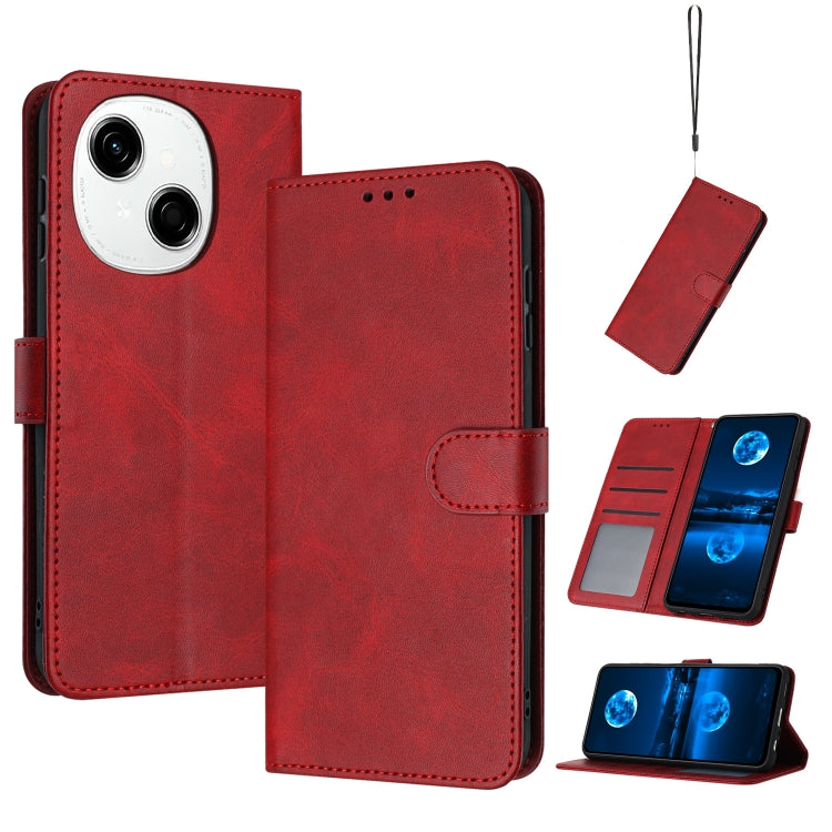 Solid Calf Texture Flip Leather Phone Case, For Tecno Spark Go 1, For Tecno Spark 30C, For Tecno Spark 20 Pro 5G