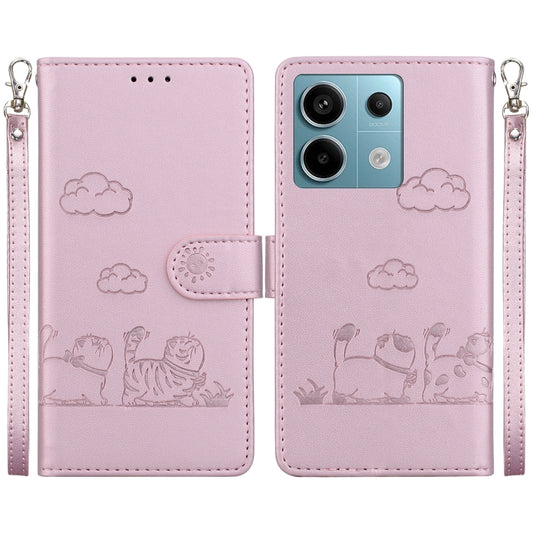 Cute Cats RFID Leather Phone Case, For Xiaomi Poco X6 5G Global, For Xiaomi 13T / 13T Pro, For Xiaomi Poco M6 Pro 5G, For Xiaomi Poco C50, For Xiaomi Poco X5 Pro, For Xiaomi Poco X5, For Xiaomi 13 Lite / Civi 2, For Xiaomi Poco X4 Pro 5G