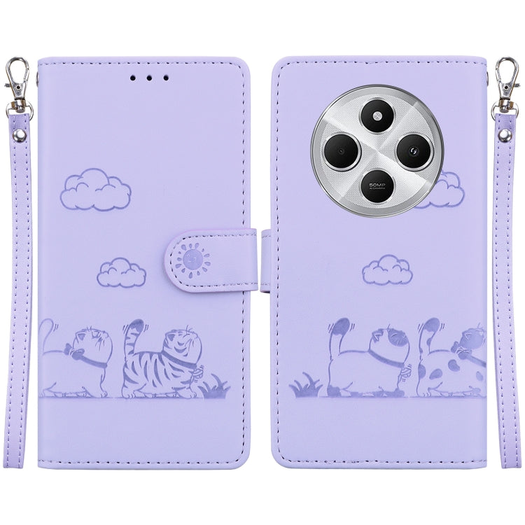 Cute Cats RFID Leather Phone Case, For Redmi K80 / K80 Pro / Xiaomi Poco F7 Pro, For Redmi Note 14 4G 164.84mm, For Redmi Turbo 4 / Xiaomi Poco X7 Pro, For Redmi Note 14 4G 163.25mm, For Redmi Note 14 5G, For Redmi Note 14 Pro / Note 14 Pro+ 5G        ...