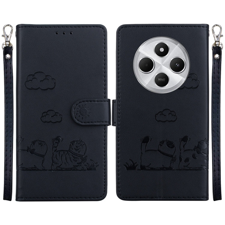 Cute Cats RFID Leather Phone Case, For Redmi K80 / K80 Pro / Xiaomi Poco F7 Pro, For Redmi Note 14 4G 164.84mm, For Redmi Turbo 4 / Xiaomi Poco X7 Pro, For Redmi Note 14 4G 163.25mm, For Redmi Note 14 5G, For Redmi Note 14 Pro / Note 14 Pro+ 5G        ...