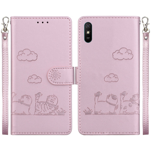 Cute Cats RFID Leather Phone Case, For Redmi 9A / 9i Sport, For Redmi 9 / 9 Prime, For Redmi Note 9 / 10X 4G