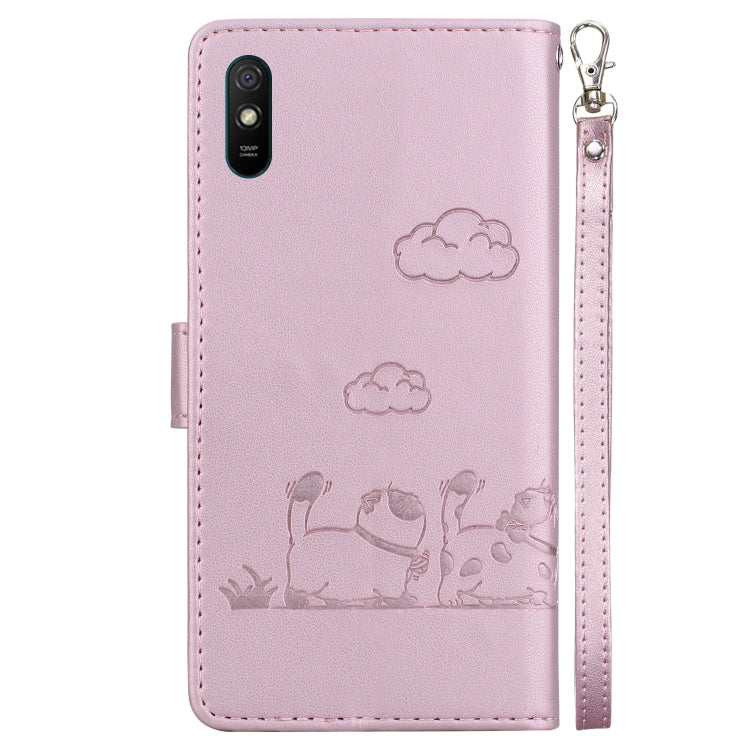 Cute Cats RFID Leather Phone Case, For Redmi 9A / 9i Sport, For Redmi 9 / 9 Prime, For Redmi Note 9 / 10X 4G
