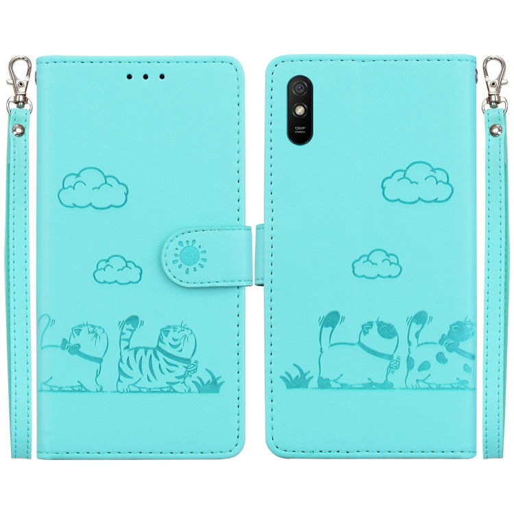 Cute Cats RFID Leather Phone Case, For Redmi 9A / 9i Sport, For Redmi 9 / 9 Prime, For Redmi Note 9 / 10X 4G