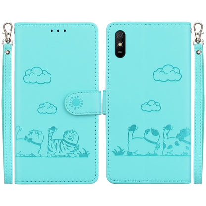 Cute Cats RFID Leather Phone Case, For Redmi 9A / 9i Sport, For Redmi 9 / 9 Prime, For Redmi Note 9 / 10X 4G
