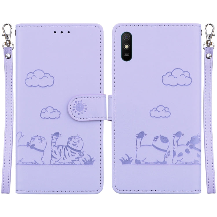 Cute Cats RFID Leather Phone Case, For Redmi 9A / 9i Sport, For Redmi 9 / 9 Prime, For Redmi Note 9 / 10X 4G